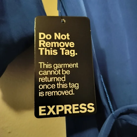 Express Blue Midi Dress Elegant Design - Picture 2 of 3